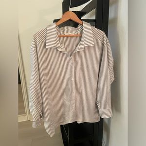Striped button up